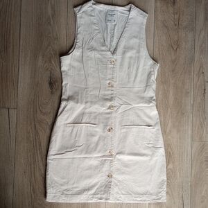 Abercrombie Linen Blend Vest Mini Dress, Size M Tall